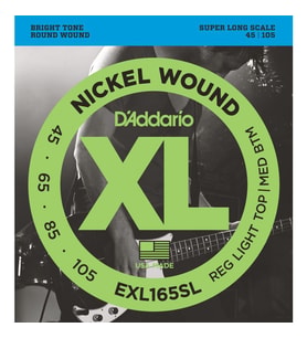 Daddario Exl165sl Bass Gitar Tel Seti, Xl Serisi, Nickel Wound, Regular Light