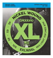 Daddario Exl165sl Bass Gitar Tel Seti, Xl Serisi, Nickel Wound, Regular Light