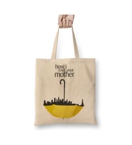 How I Met Your Mother 07 Beyaz Bez Çanta Uzun Saplı Alışveriş Çantası Plaj Çantası