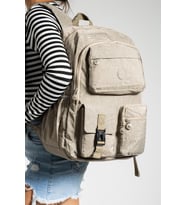571 Collection Klinkır Sırt Çantası Çok Cepli 45*30 Cm Büyük Boy Lise Üniversite Çantası (Bej)