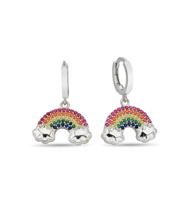 Gümüş Gökkuşağı Küpe - K098201