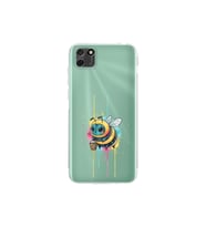 Huawei Y5P ile uyumlu Splash arı tasarımlı şeffaf silikon kılıf