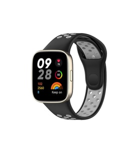 Redmi Watch 3 Spor Delikli Kordon - Siyah-Gri