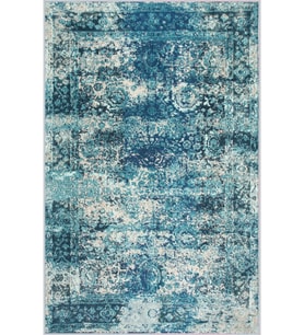 Eliana Home Baskılı, Yıkanabilir Kaymaz Taban Salon Halısı LNA1175 100x150 cm (Mavi)