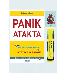 Panik Atakta - David D. Burns - Psikonet - 9786058547100 - Sarı Fosforlu Kalem - Not Defterli Seti