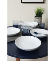 Keramika Beyaz Sirius Yemek  Tabağı 20 Cm 6 Adet 004
