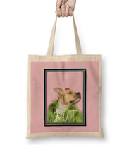 NICE BUT DOG Lover Gift Bez Çanta Uzun Saplı