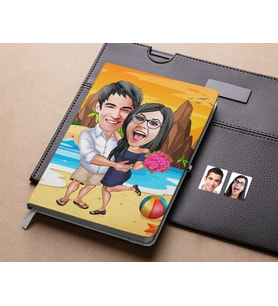 Bk Gift Kişiye Özel Sevgililer Karikatürlü Beyaz Defter-108 , Arkadaşa Hediye , Sevgiliye Hediye