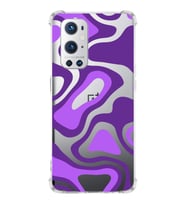 PrintiFy OnePlus 9 Pro Uyumlu Köşe Korumalı Renkli Desen Tasarımlı Şeffaf Silikon Kılıf