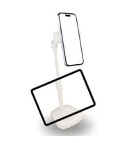 Mcg® Masa Üstü Tablet ve Telefon Tutucu Plastik Aparat Beyaz Telefon Standı