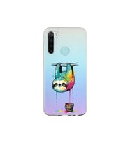 Redmi Note 8 ile Uyumlu Splash Tembel Hayvan Tasarımlı Şeffaf Silikon Kılıf