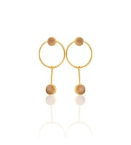 Kadir Jewellery 22 Ayar Altın Kaplama Kadın Sallantılı Küpe -El İşçiliği Ve Hipoalerjenik Küpe