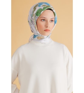 Belli Fresh Pure Eşarp 1-15 Açık Gri Karışık Desen 49977