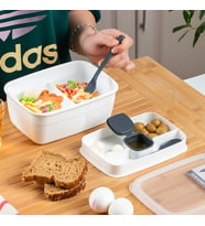 Porsima 3200 Vakumlu 2 Katlı Lunch Box - Sefer Tası 1200 Ml Beyaz