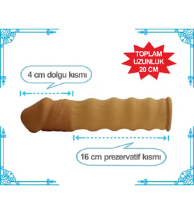 Cinsel fantazi ürünleri 4cm uzatmalı prezervatif
