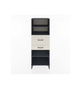 Hyperion Dolap 3 Raflı 2 Çekmeceli 60x44x163 Antrasit-Aytaşı