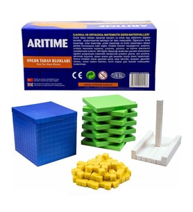 Onluk Taban Blokları Matematik Ders Materyalleri Birlik Onluk Yüzlük Bloklar 1 Paket (Karışık)