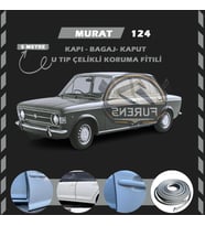 Murat 124 Oto Araç Kapı Koruma Fitili 5metre Parlak Gri Renk