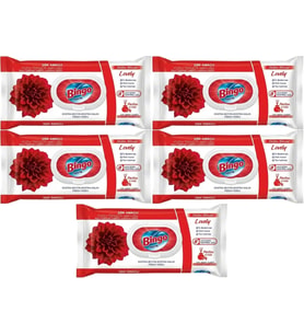 Bingo Clean Yüzey Temizlik Havlusu 96 Yaprak Sevilen Kokular Lovely - Gül (5 Li Set) 480 Yaprak