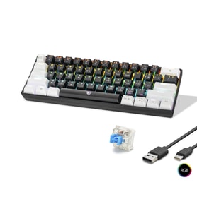 Mekanik Rgb Klavye Switch - Siyah Beyaz Mf1701Bw