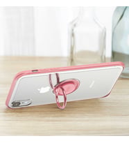 iPhone X/Xs 5.8 Baseus Dot Bracket Yüzüklü Standl Kılıf (Rose)