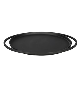 Lava Döküm Yuvarlak Pizza Krep Pankek Tavası Döküm Demir Yekpare Çift Kulplu Çap(Ø)28cm.