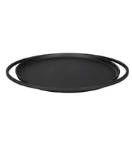 Lava Döküm Yuvarlak Pizza Krep Pankek Tavası Döküm Demir Yekpare Çift Kulplu Çap(Ø)28cm.