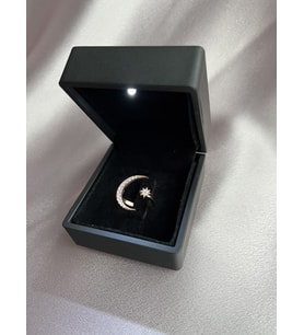 Ay Model Ayarlanabilir 925 Ayar Gümüş Yüzük