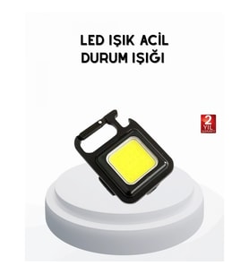 Mey İthalat® Mini 800 Lümen LED El Feneri – USB Şarjlı, 3 Kademeli Işık, Şişe Açacaklı Taşınabilir T