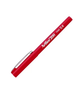 ARTLİNE EK-200N FİNELİNER KEÇE UÇLU KALEM 0.4mm KIRMIZI