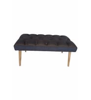 DTM HOME Siyah  Kapitone Bench Puf