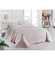 Romantik Gül Kurusu Havlu Pike Esra 160x220 (Somon)
