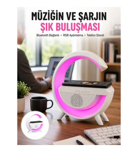 Mey İthalat® Yeni Nesil Bluetooth Hoparlör Speaker 5.0 Taşınabilir G Şeklinde Powerbankli Yeni Nesil