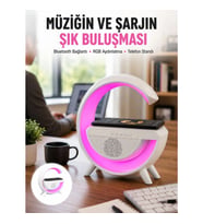 Mey İthalat® Yeni Nesil Bluetooth Hoparlör Speaker 5.0 Taşınabilir G Şeklinde Powerbankli Yeni Nesil