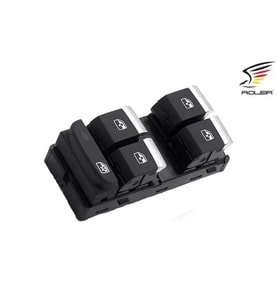8W0959851E Cam Açma Anahtarı 4'lü Krom - Audi A4 2016-> - A5-Q5 2017-> - Rs4-Rs5 2018->