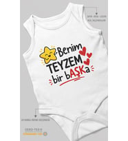 Benim teyzem bir başka! Sıfır Kollu Bebek Zıbını %100 Pamuk