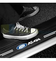 Ford Kuga Uyumlu Karbon Kapı Eşiği Koruma Araba Etiket Oto Sticker Yapıştırma 4 Parça