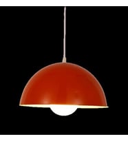 Rys Retro Metal Dekoratif Kırmızı Tekli Sarkıt Avize çap:30 cm (Burnt Olive)