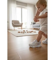 Enoch Kalp Figürlü Ve Kanat Detaylı İlk Adım Bebek Ayakkabı (Beyaz-Lila)