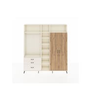 Arges Dolap 10 Raflı 3 Çekmeceli 2 Askılı 220x30x243 Aytaşı-Çam/Aytaşı