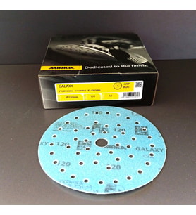MIRKA ZIMPARA EPOKSİ REÇİNE TEKNE MOBİLYA GALAXY SERİSİ 120 KUM CIRTLI 150 MM  50 ADET (Turkuaz)