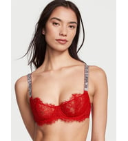 Victoria's Secret Kırmızı Shine Strap Dantelli Sütyen