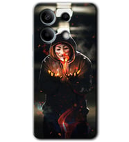 Redmi Note 13 5G Kılıf HD Desen Baskılı Kılıf - V for Fire