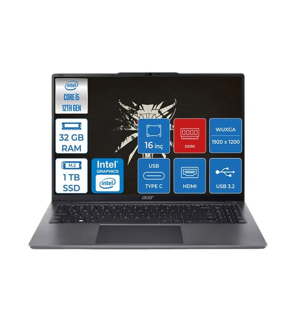 Acer Aspire Lite 16 Intel Core I5-1235U 32GB Ddr5 Ram 1tb SSD 16 Acer Aspire Lite 16 Intel Core I5-1235U 32GB Ddr5 Ram 1tb SSD 16