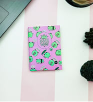 Kurbağa Tasarımlı Sert Kapaklı Mini Defter