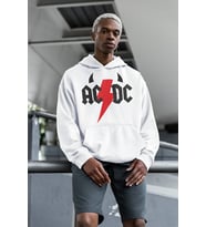 AC DC Yazılı Unisex Oversize Müzik Grubu Hoodie