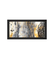 Soyut Şekiller Motifli Kanvas Tablo 80 x 110 cm Siyah Çerçeve