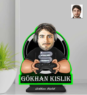 Kişiye Özel Oyuncu Erkek Ahşap Biblo-1