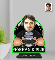 Kişiye Özel Oyuncu Erkek Ahşap Biblo-1