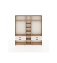 Arges Dolap 10 Raflı 4 Çekmeceli 2 Askılı 220x30x243 Çam-Çam/Aytaşı